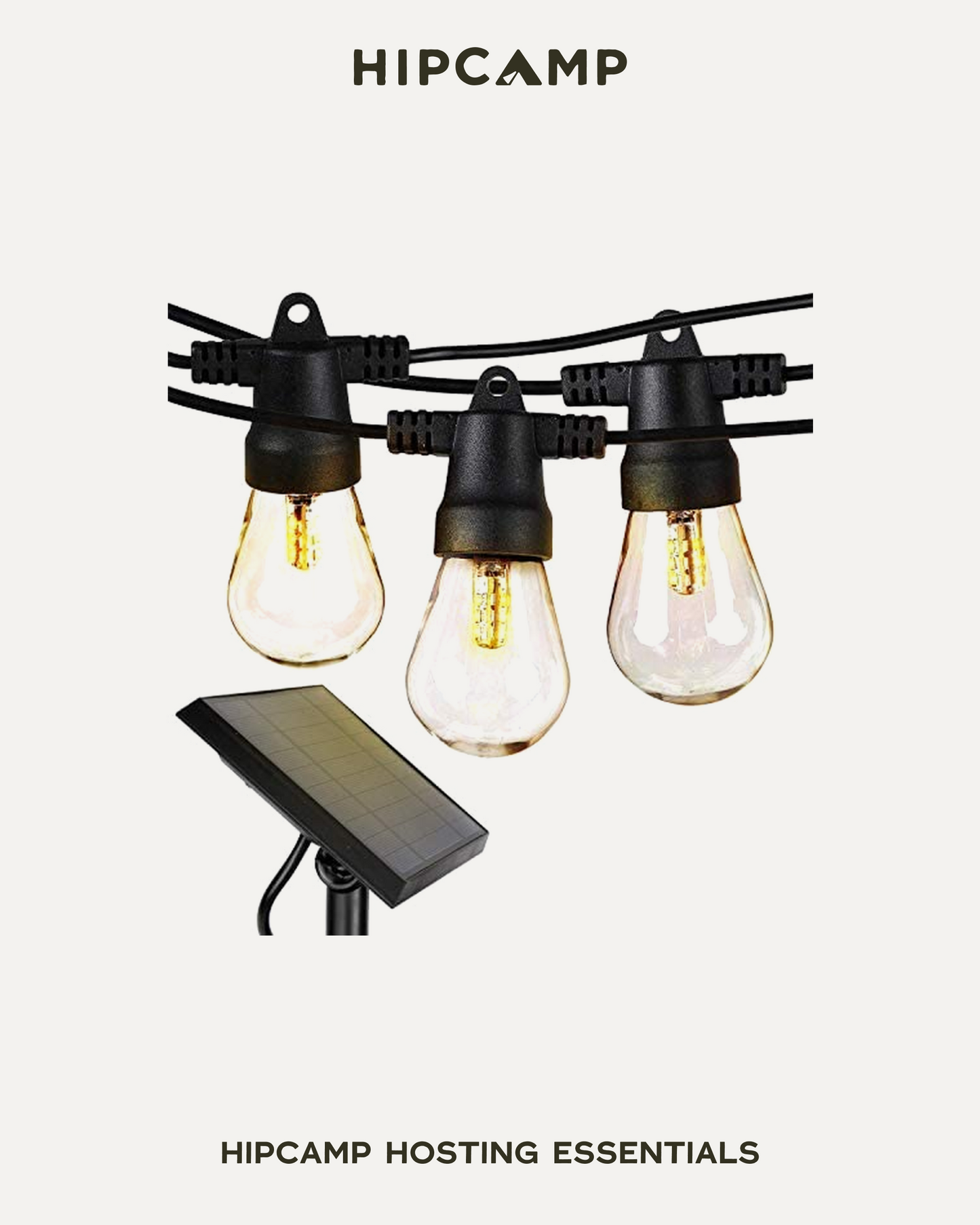 Solar powered outdoor string lights
