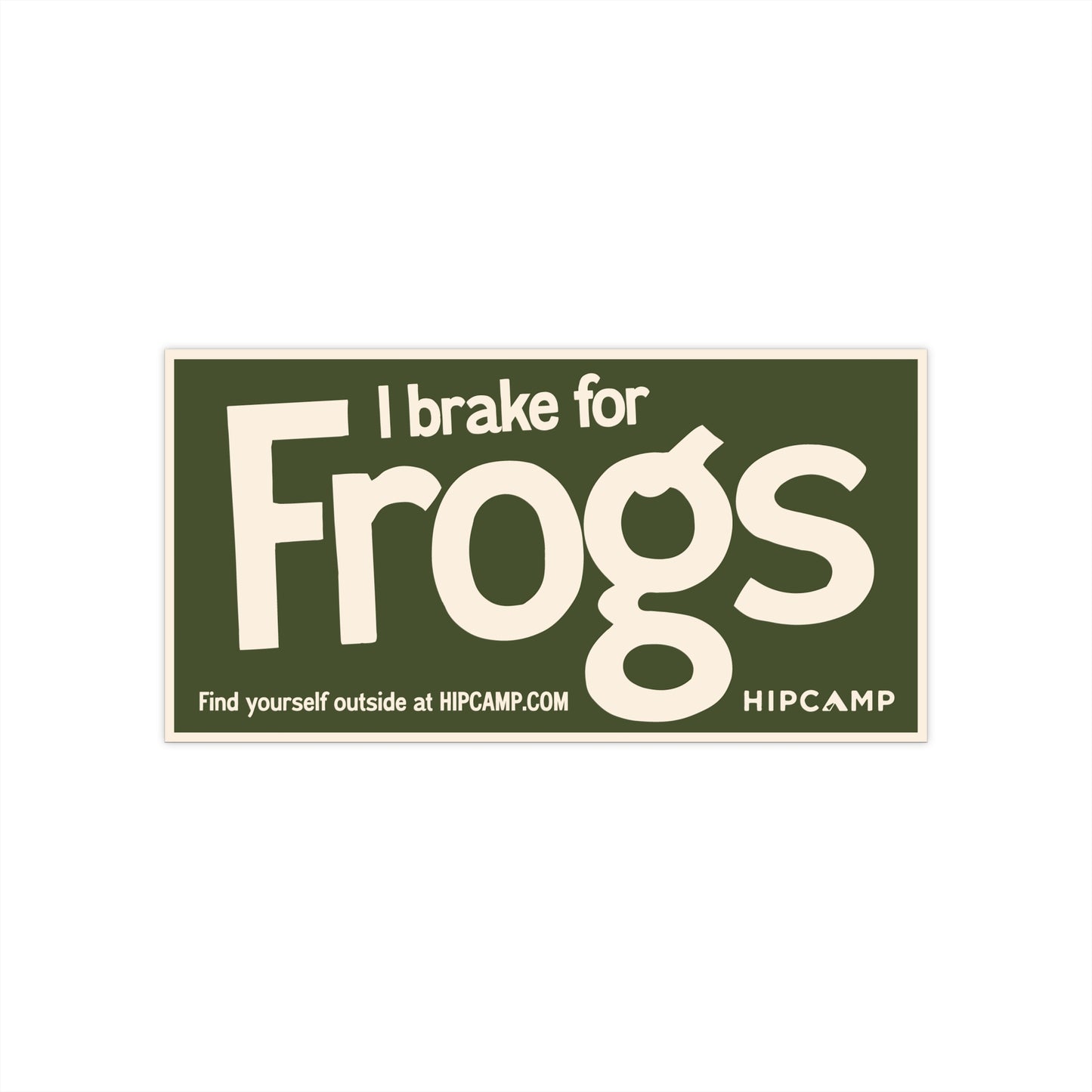 "I brake for frogs" Bumper Sticker