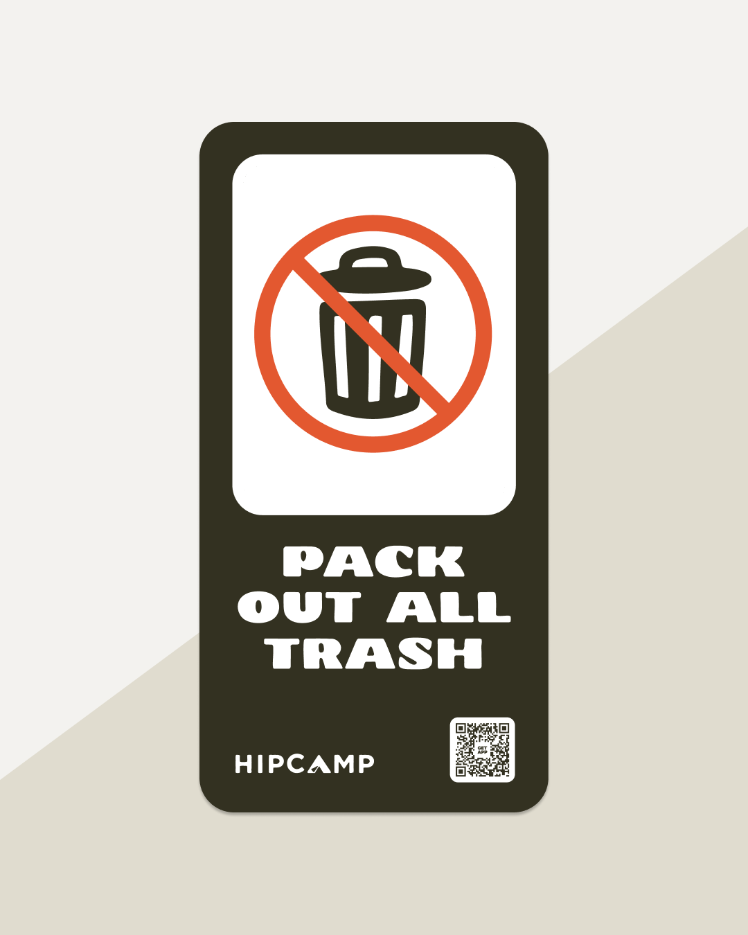 Pack out all trash (NO13b)