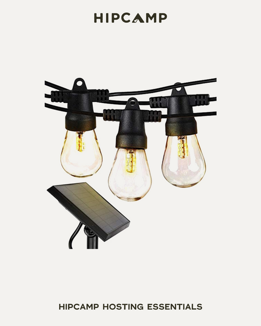 Solar powered outdoor string lights