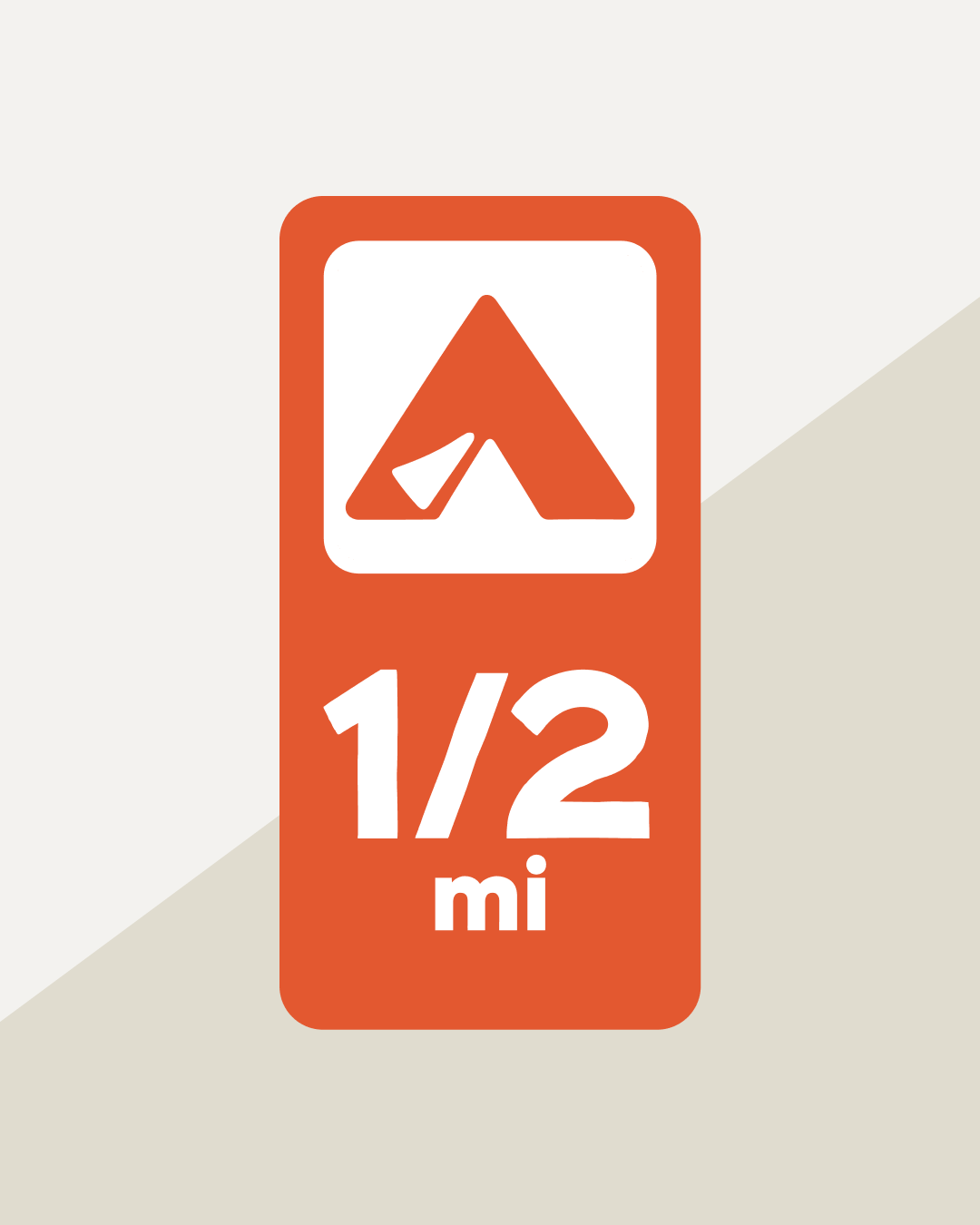 Distance Sign – 1/2mi (CV13)