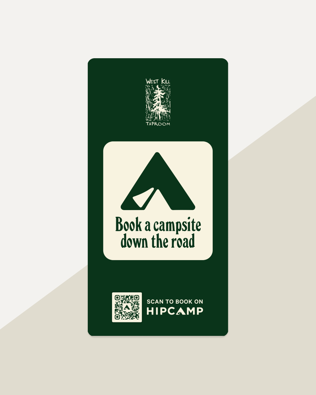 West Kill Brewing Hipcamp Sign