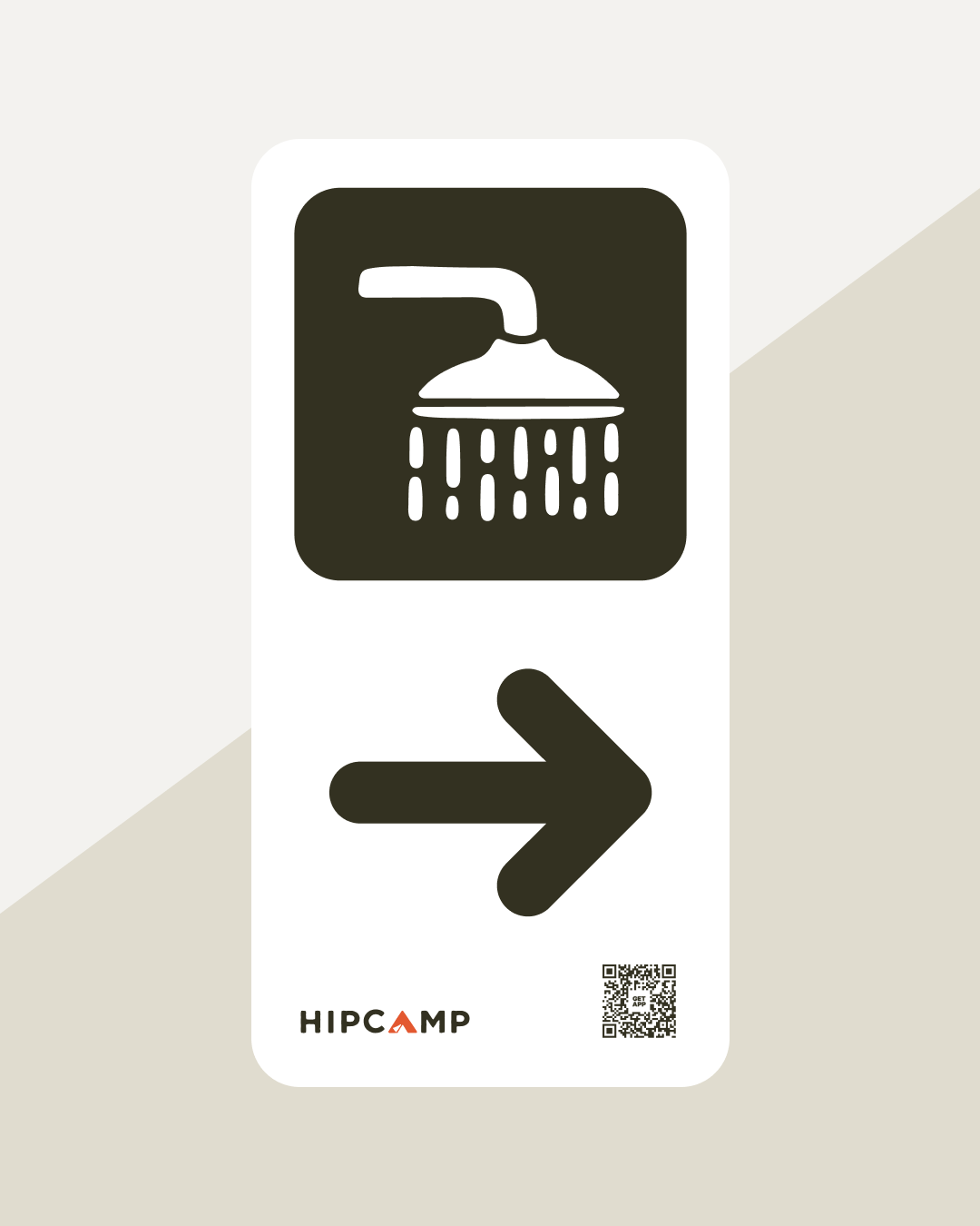 Shower signage – Hipcamp General Store